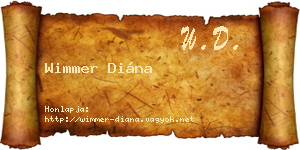 Wimmer Diána névjegykártya